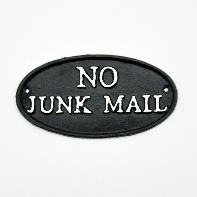 Borough Wharf Snell No Junk Mail Sign Wayfair.co.uk